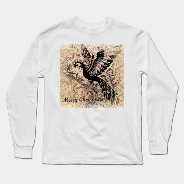 parrot christmas 2 Long Sleeve T-Shirt by MGphotoart